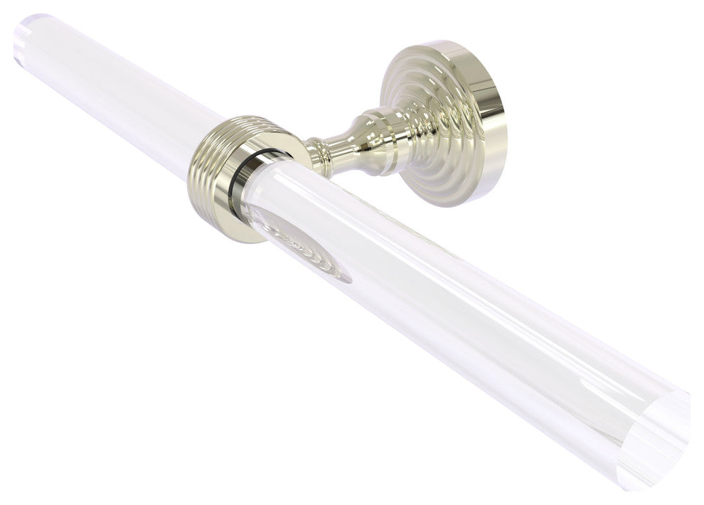 Pacific Grove 2 Arm Guest Towel Holder with Groovy Accents, Polished Nickel
