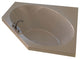 Venzi Stella 60"x60" Corner Air Jetted Bathtub With Center Drain By Atlantis