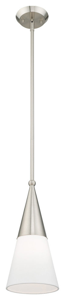 Livex Lighting Brushed Nickel 1-Light Mini Pendant