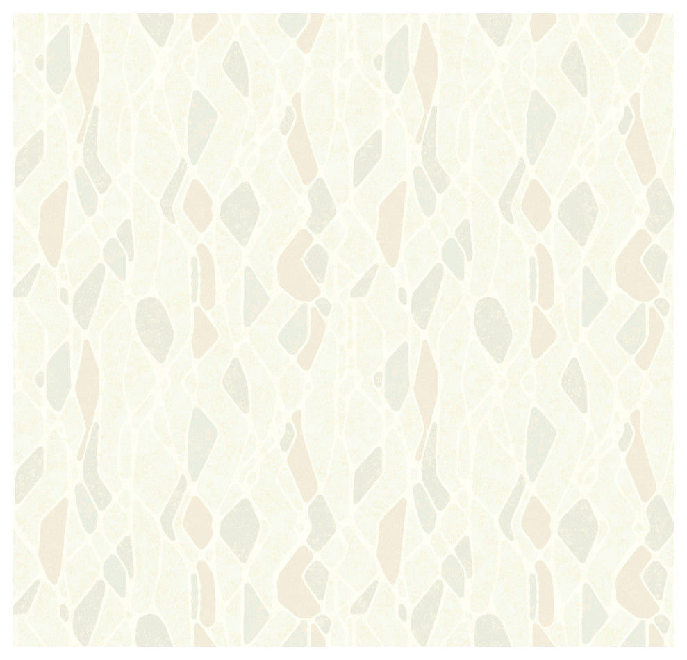 Beige Stained Glass Wallpaper
