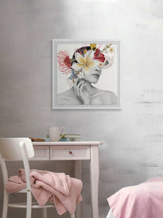 "Jasmine Drama" Framed Painting Print, 12"x12"