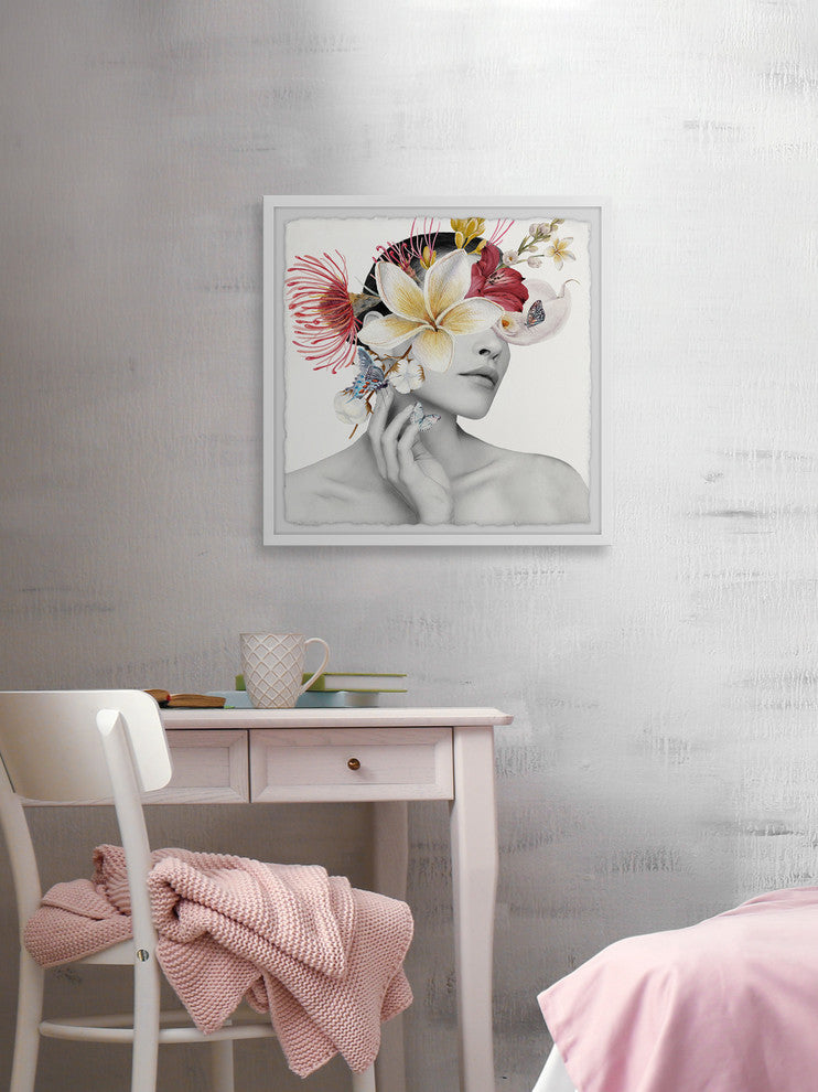"Jasmine Drama" Framed Painting Print, 12"x12"