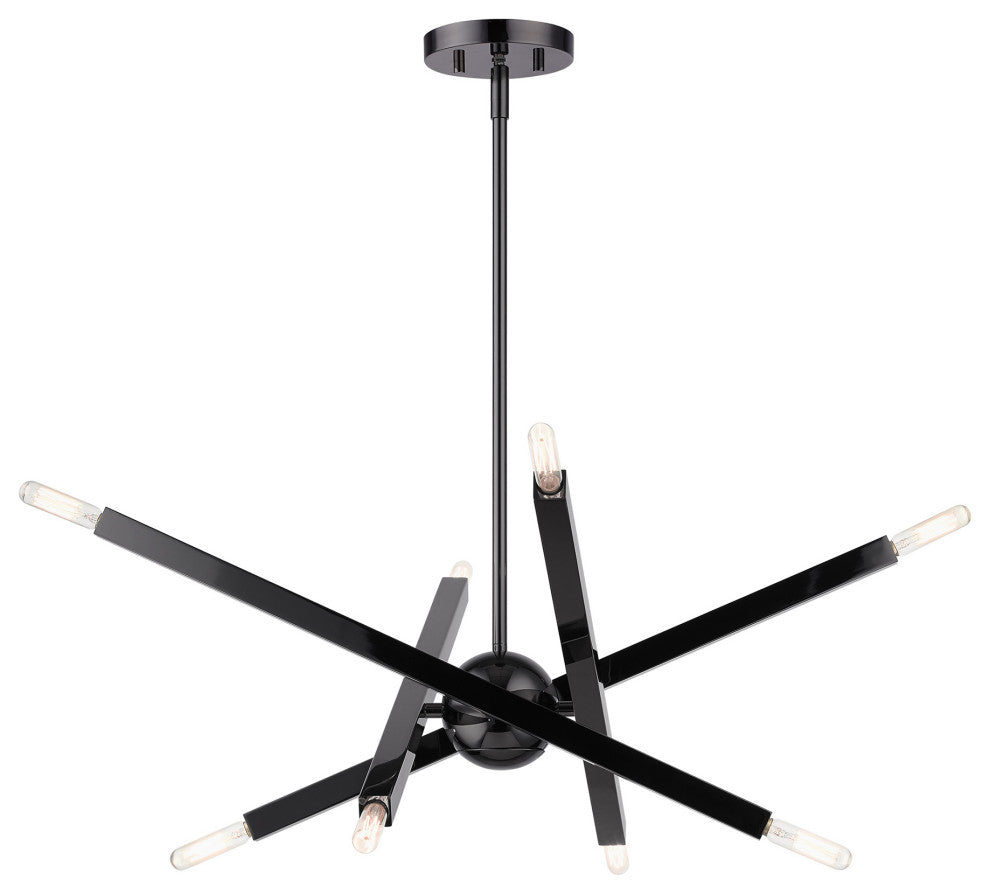 Black Chrome Modern, Urban, Sputnik, Dynamic, Timeless Chandelier