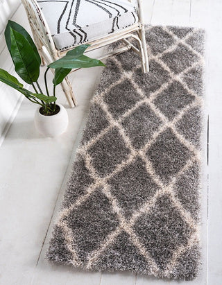 Shag Lavish Shag 4'x6' Rectangle Smoke Area Rug