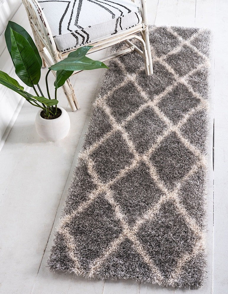 Shag Lavish Shag 4'x6' Rectangle Smoke Area Rug