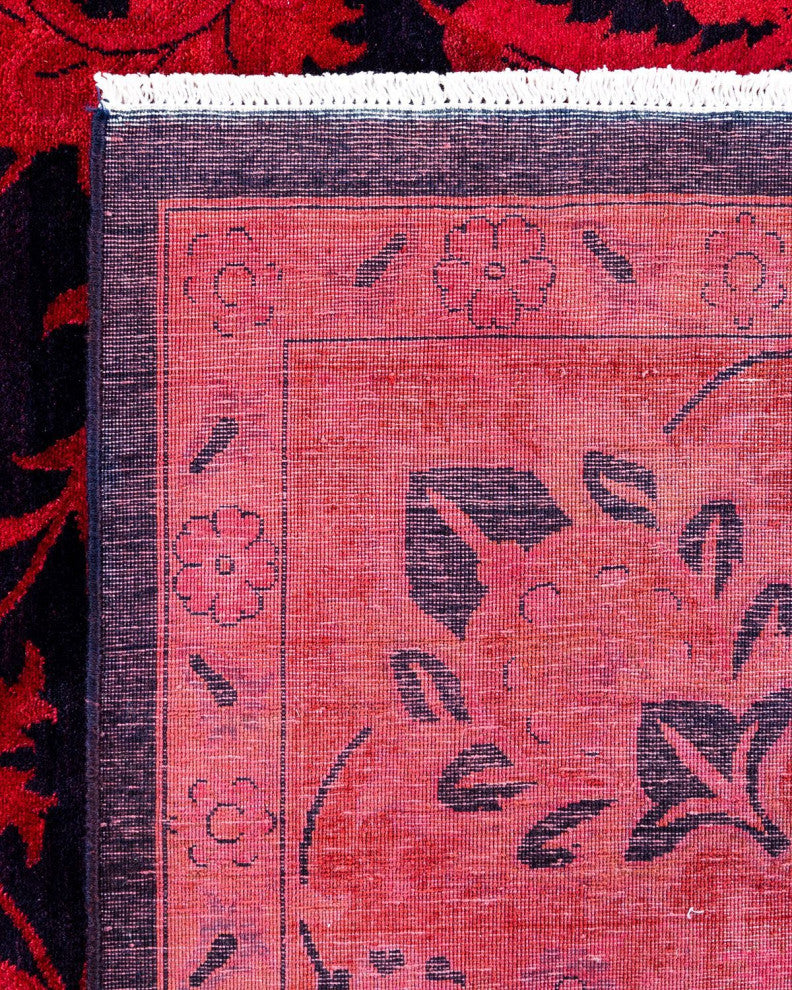 Overdyed, One-of-a-Kind Hand-Knotted Area Rug Pink, 8'3"x10'1"