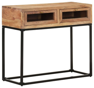 vidaXL Console Table Entryway Table Side Table with Drawers Solid Acacia Wood