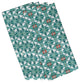 Beach Tile, Geometric Print Napkin, Aqua, Set of 4, Aqua