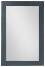 Maribella Rectangular Bathroom Wood Framed Wall Mirror, Classical Blue, 24"
