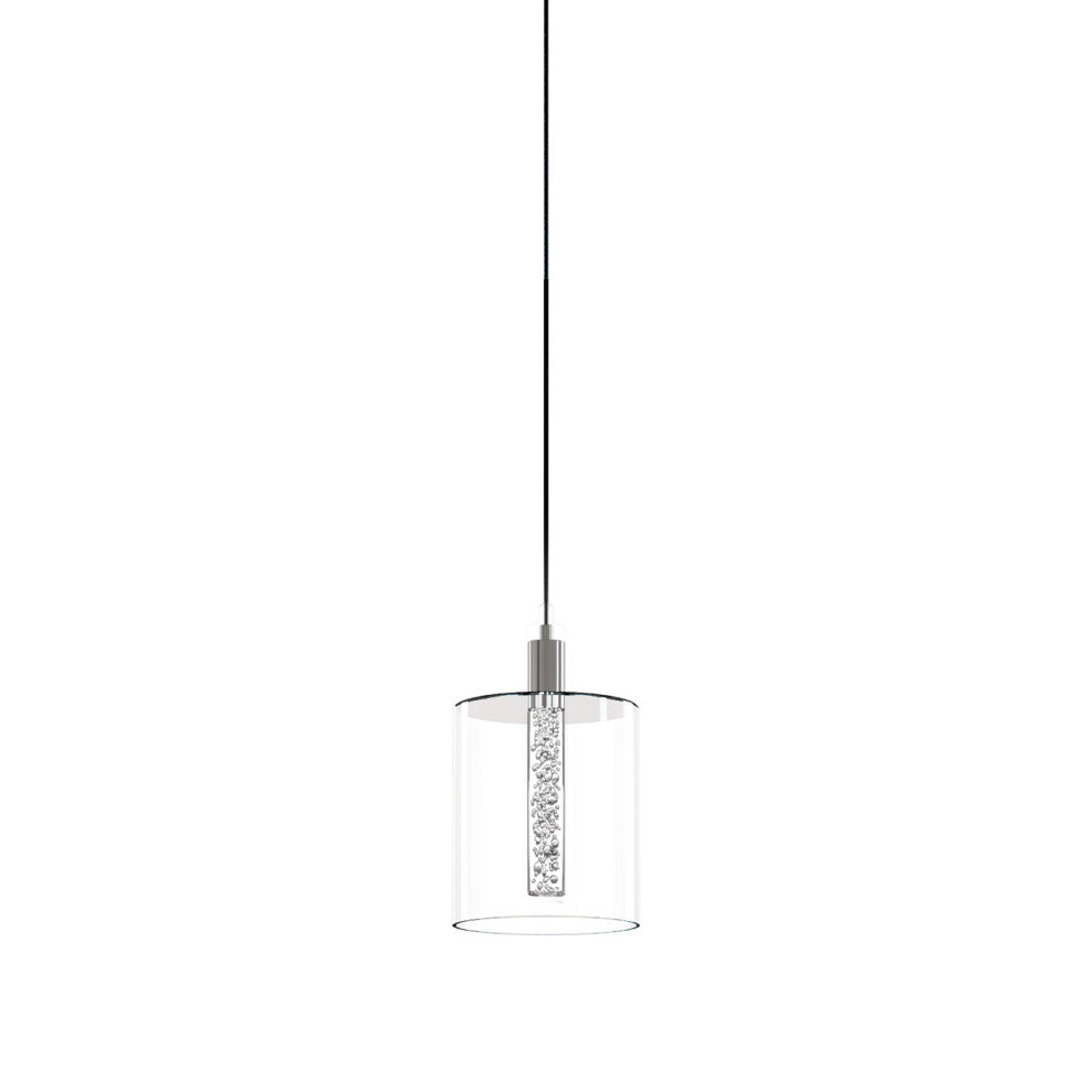 Velo Clear wTall Clear Single Pendant - 3W - Polished Chrome Socket
