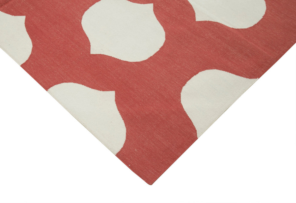 Rug N Carpet - Handmade Wool 6' 1'' x 8' 10'' Flatweave Dhurrie Kilim Rug