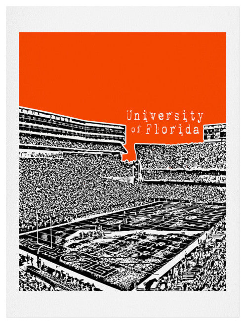 Deny Designs Bird Ave University of Florida Orange Art Print