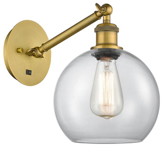 Innovations 317-1W-BB-G122-8-LED 1-Light Sconce, Brushed Brass