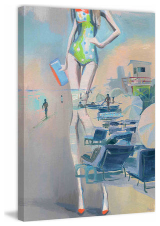 "Seaside" Painting Print on Wrapped Canvas, 40"x60"