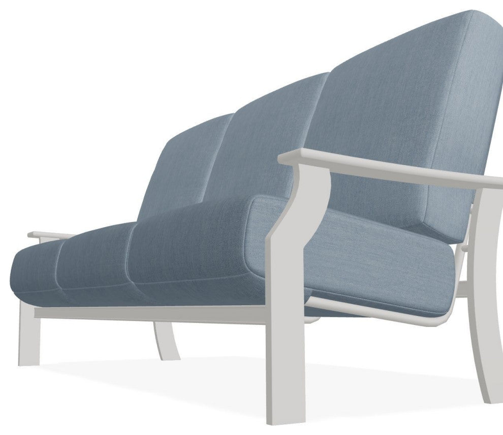 St. Catherine Deep Seat 3-Seat Outdoor Sofa, Canvas Haze/Snow