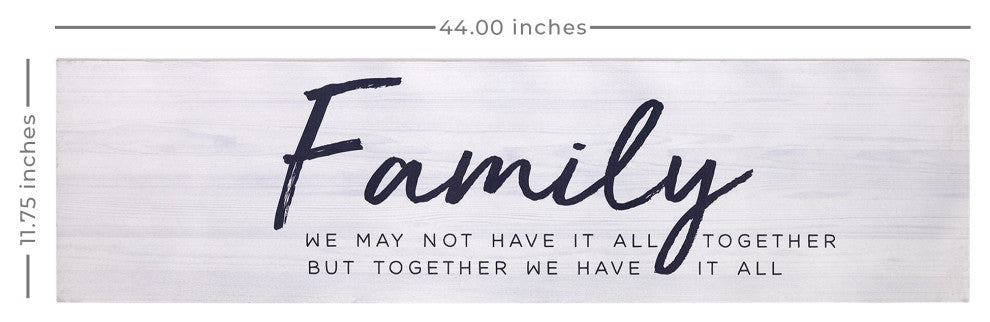 Family Quote White Wooden Wall Plaque
