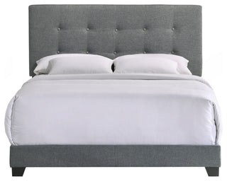 Kent Addyson Upholstered Platform Bed, Gray, Queen