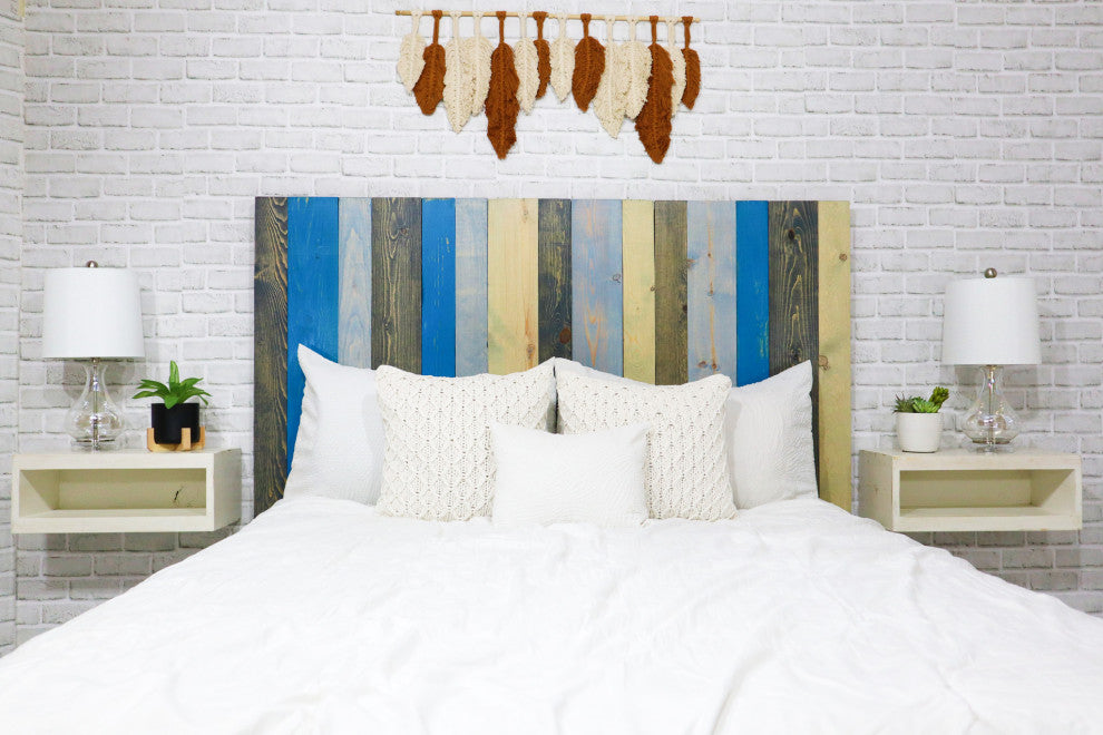 Handcrafted Headboard, Leaner Style, Winter Mix, King