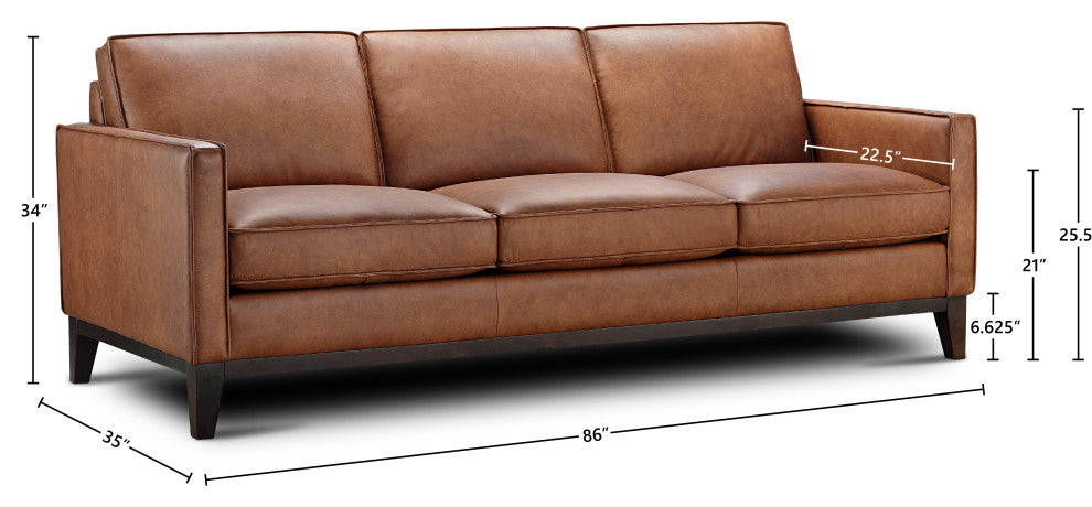 Pimlico 100% Top Grain Leather Sofa