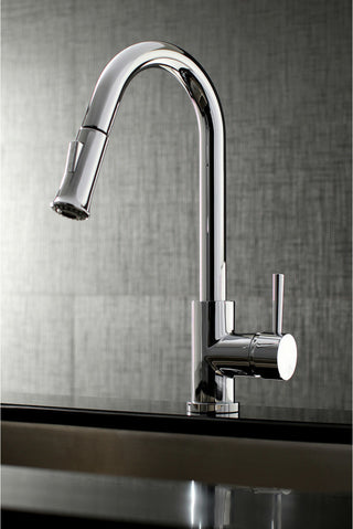 Gourmetier Pull-Down Kitchen Faucet, Polished Chrome
