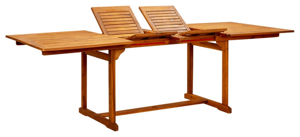 vidaXL Outdoor Dining Table Extendable Garden Patio Table Solid Acacia Wood