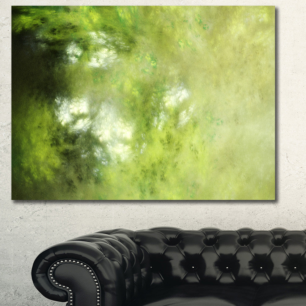 Blur Green Sky with Stars, Abstract Canvas Art Print, 40x30