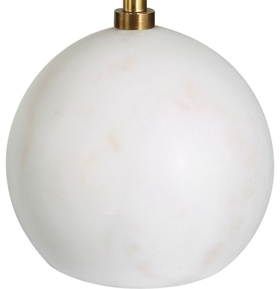 Uttermost 25216 Gimlet 9" Diameter Brass Top - White