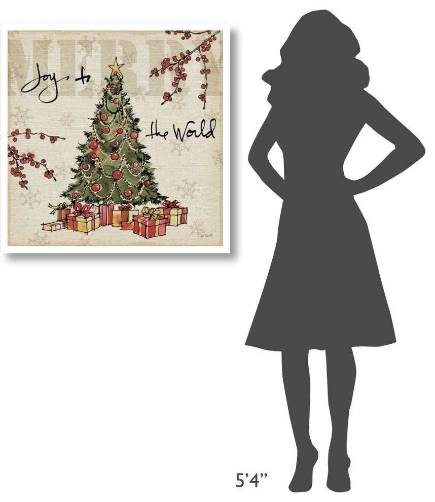 "Winter Wishes I" Digital Paper Print by Anne Tavoletti, 32"x32"