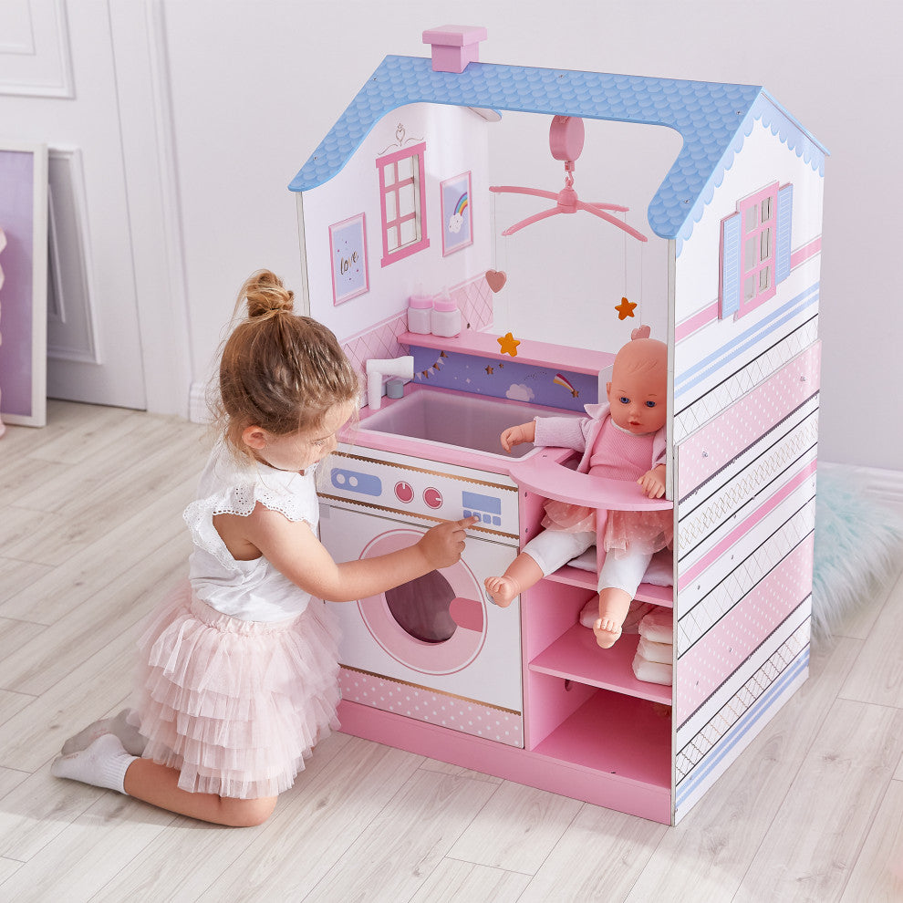 Doll Changing Station Dollhouse, White