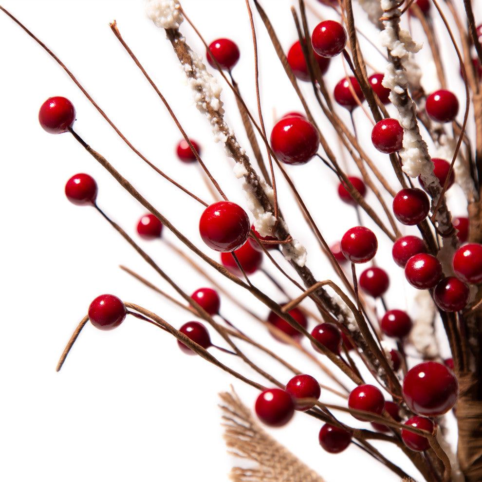 16"H Christmas Red Berry Table Tree Decor