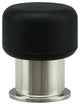 Cylindrical Shape Door Stop, Floor or Wall Mount, Polished Stainless Steel