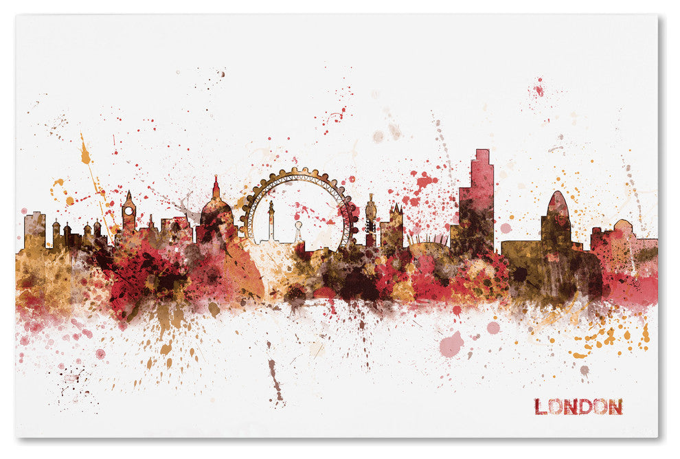 'London England Skyline' Canvas Art by Michael Tompsett