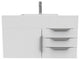 CastelloUSA Nile 36" Wall Mounted Vanity Set, White, White Top, Brushed Nickel