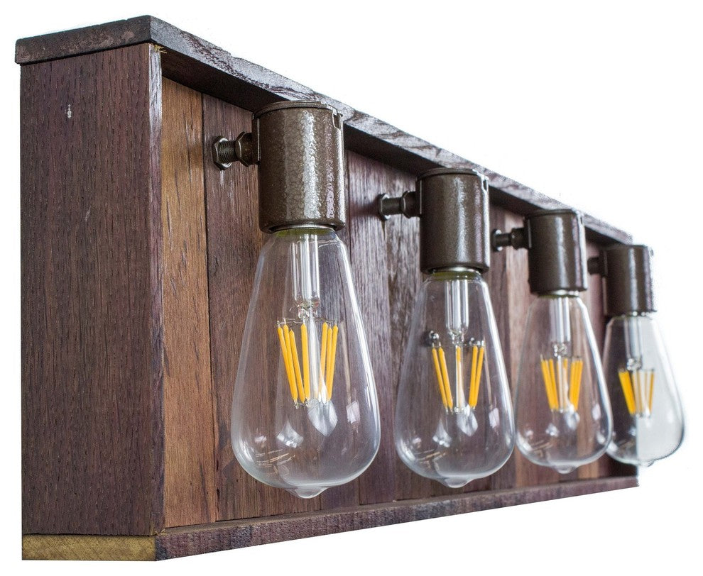 Wine Barrel Wall Vanity Light - Aquila - Made from retired CA wine barrels