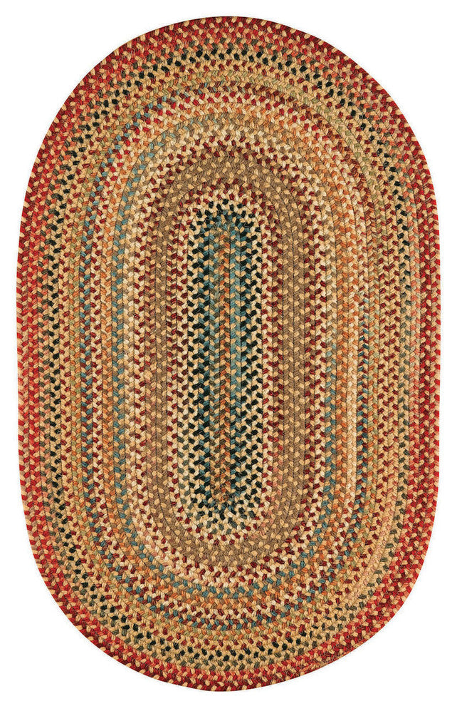 Capel Portland Gold 0346_100 Braided Rugs - 11' 4" X 14' 4" Oval