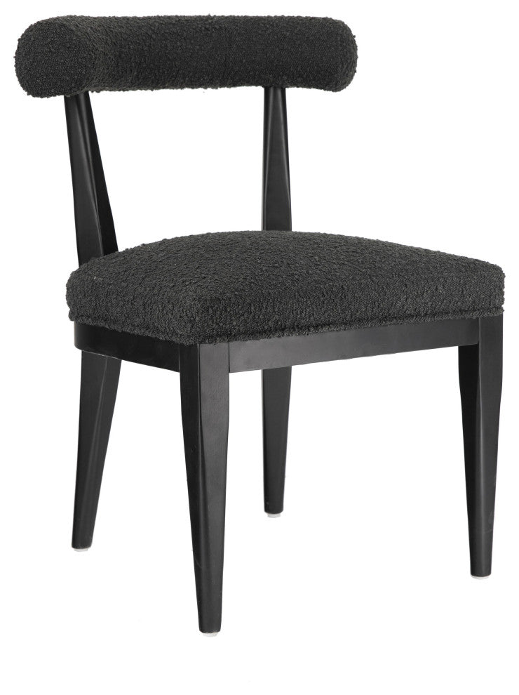 Palla Black Boucle Dining Chair - Black