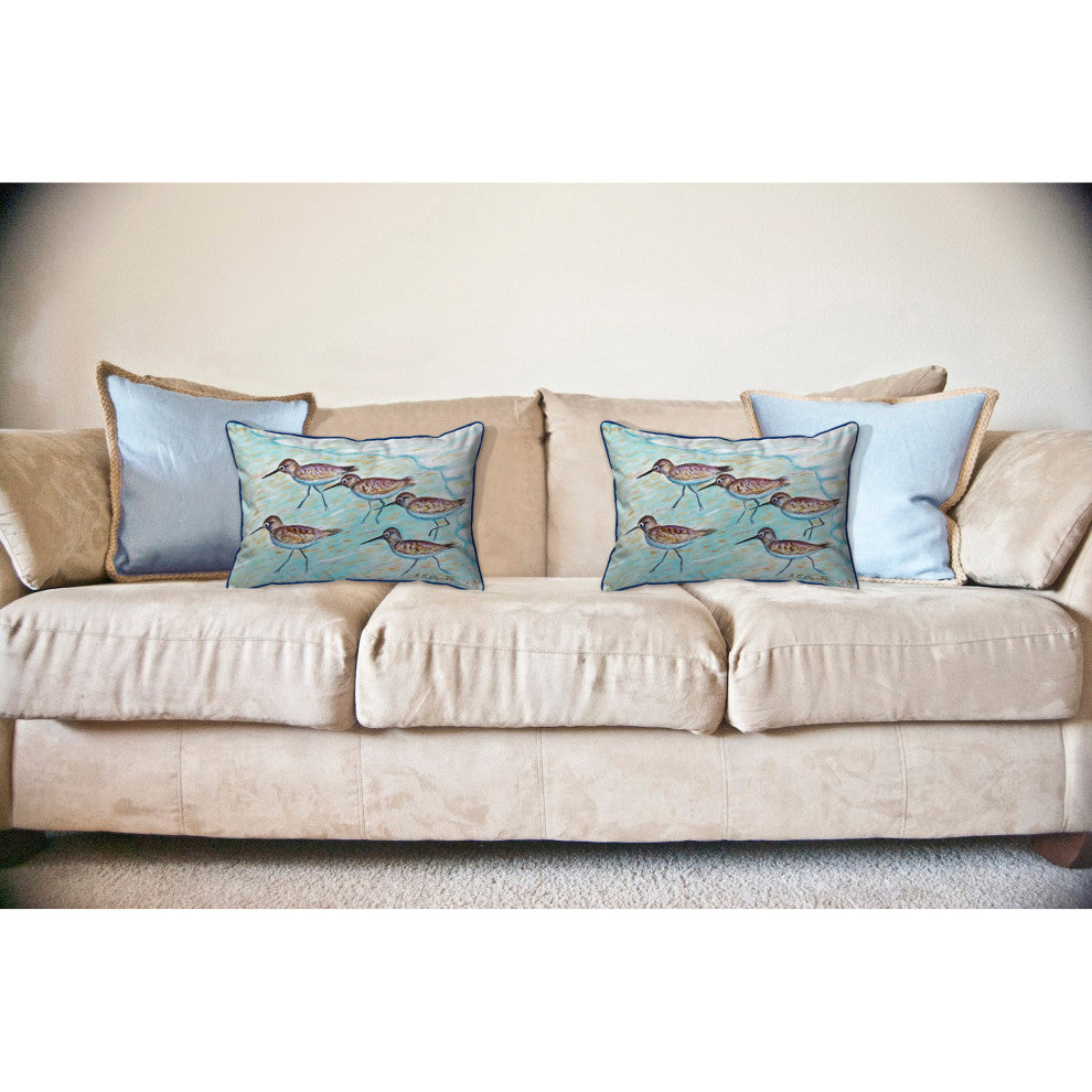 Sandpipers Large Indoor/Outdoor Pillow 16x20