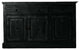 60" Traditional Oak Sideboard Buffet, Black