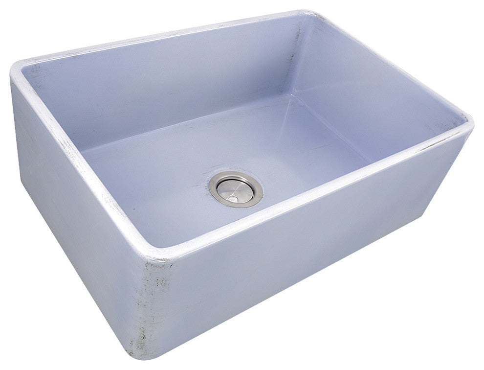 Nantucket Sinks Farmhouse Fireclay Sink, Shabby Sugar Finish, 30"
