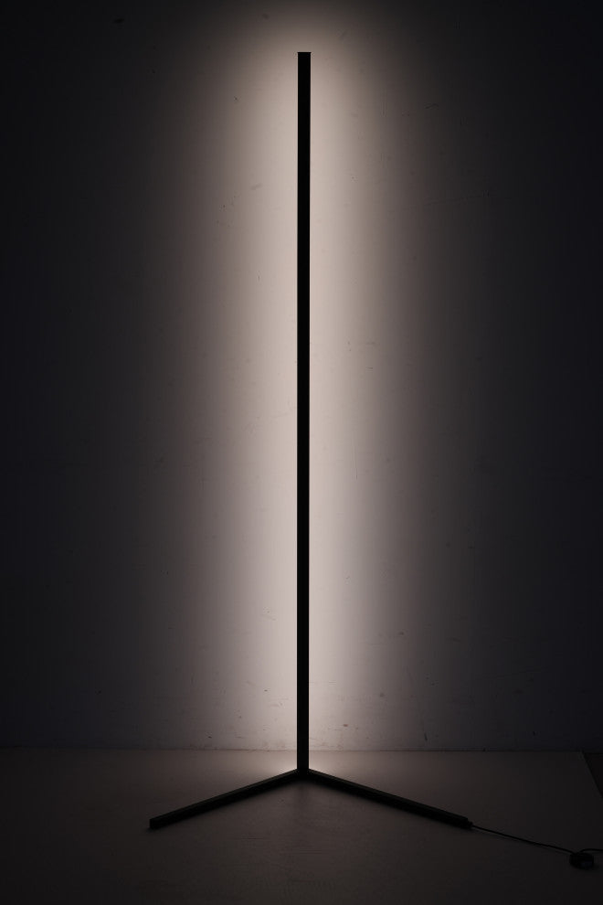 Bethel International OC54F57B 1-Light LED Floor Lamp, Matte Black