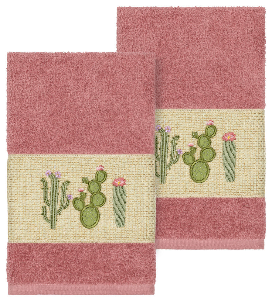 Mila 2 Piece Embellished Hand Towel Set