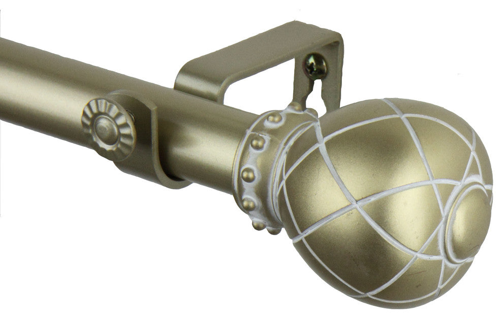 Supreme Curtain Rod, Light Gold, 48-84"