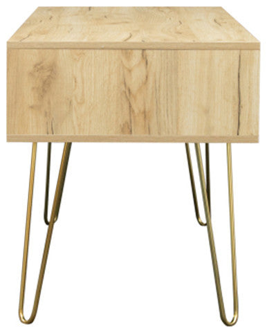 Modern Design TV stand table metal legs entertainment center with 2 open shelves