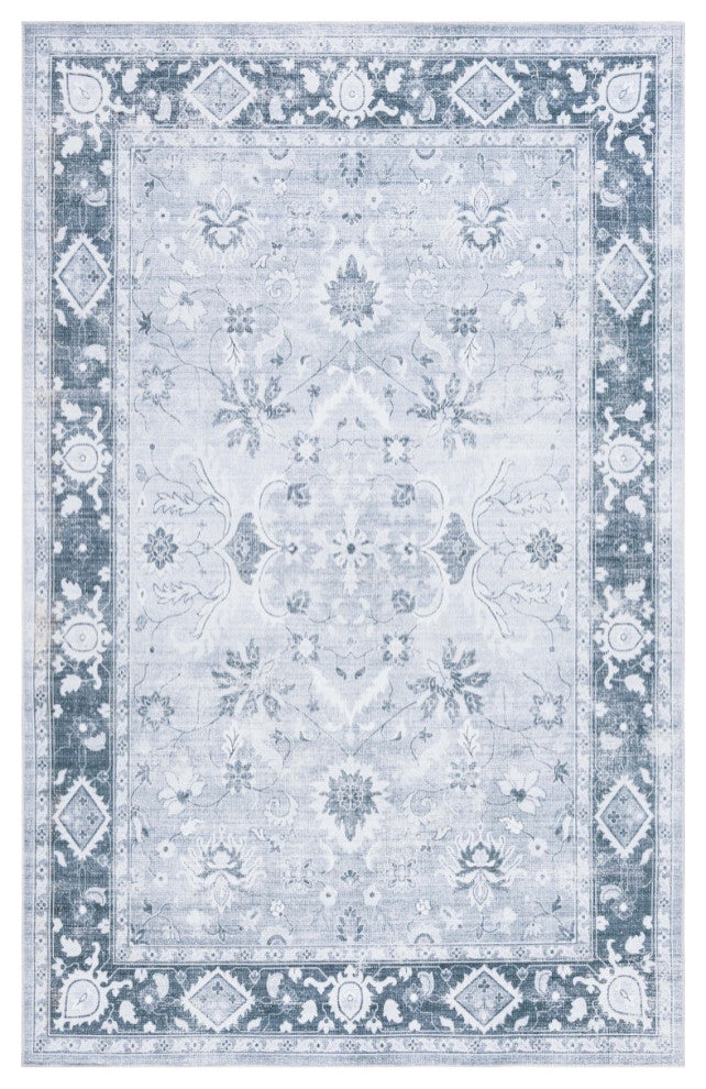 Safavieh Arizona Machine-Washable Collection ARZ118 Rug, Light Grey/Grey Green, 9'x12'