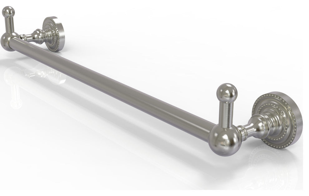 Dottingham 18" Towel Bar with Integrated Hooks, Satin Nickel