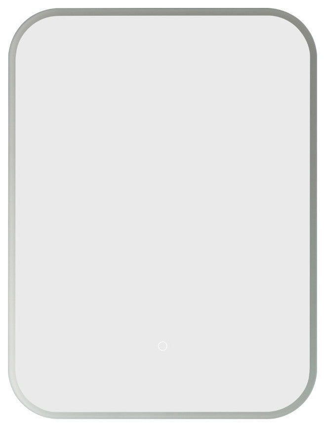 Horizontal Wall Mounted LED Modern and Contemporary Bathroom Mirror, 24 Inch