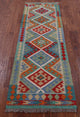 Runner Reversible Kilim Flat Weave Wool On Wool Rug 2' 1" X 6' 9" - Q12563