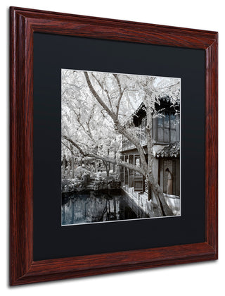 Philippe Hugonnard 'Reflections' Art, Wood Frame, Black Matte, 16"x16"