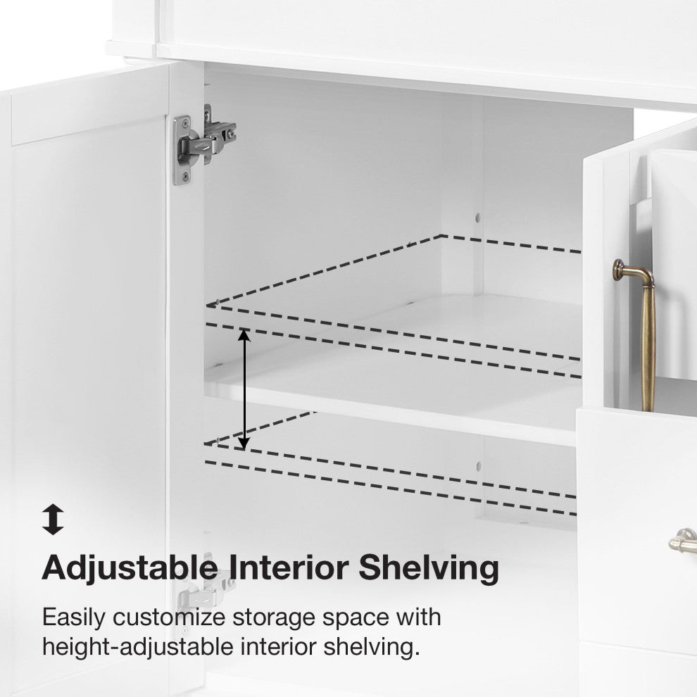 OVE Decors Salisbury Bathroom Vanity, White, 42 in