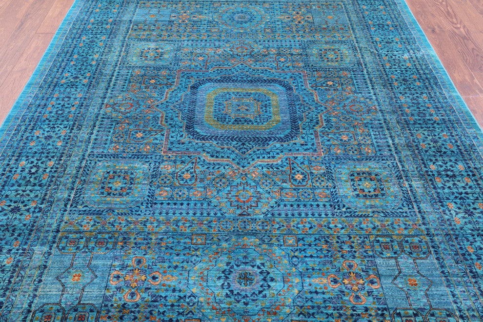 6' 9" X 9' 9" Mamluk Handmade Wool Rug - Q12244